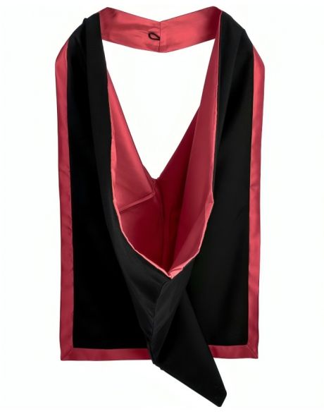 Full Shape Academic Hood-Black & Maroon