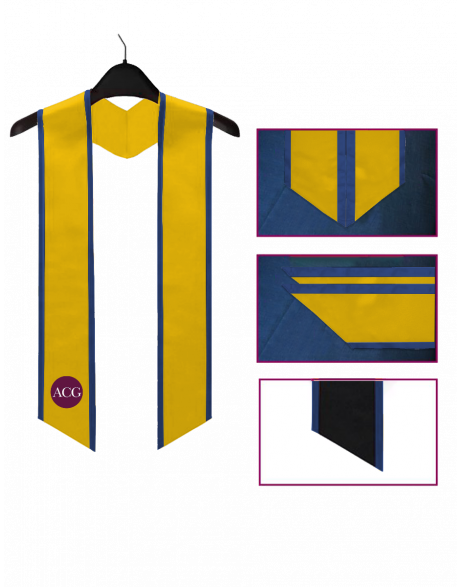 10 x Personalised Tapered Stoles with Satin Binding