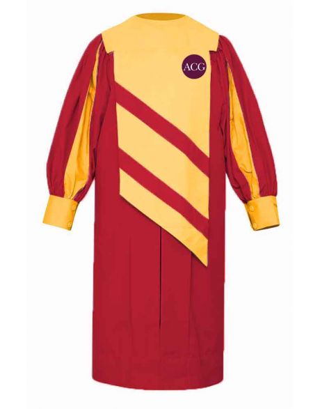 Personalised Adult Embassy Choir Robe in Scarlet Red