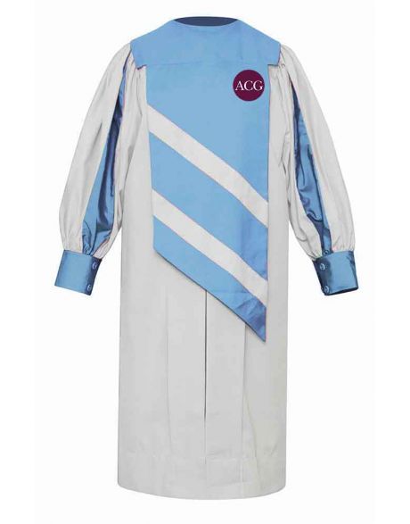 Personalised Children's Embassy Choir Robe in White