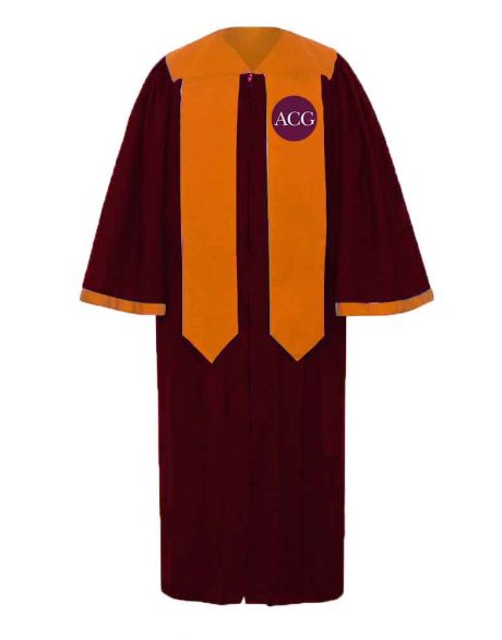 Personalised Children's Luxoria Cassical Choir Robe in Maroon Red