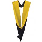 Simple Shape Academic Hood-Black & Yellow