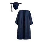 Economy Academic Gown and Mortarboard Cap Set Navy Blue