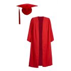 Economy Academic Gown and Mortarboard Cap Scarlet