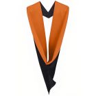 Simple Shape Academic Hood-Black & Orange