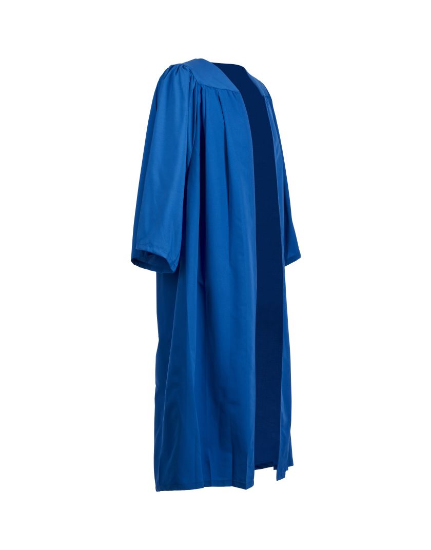 Royal blue graduation gown 2025