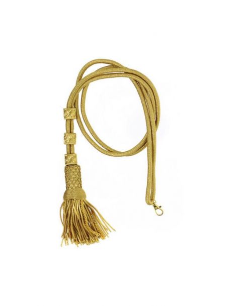 Pectoral Cross Cord with Tassel in Gold