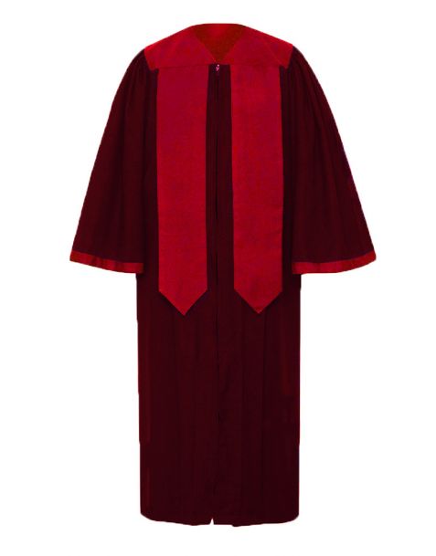 Adult Luxoria Classical Choir Robe in Maroon Red
