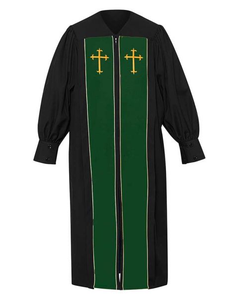 Luxury Pulpit Choir Robe in Black