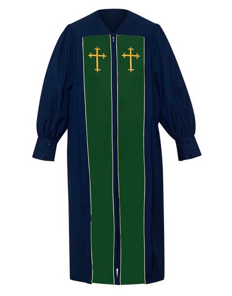 Luxury Pulpit Choir Robe in Navy Blue