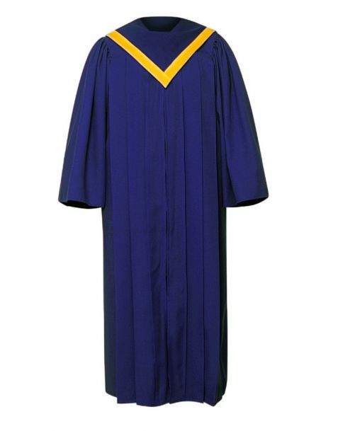 Children's Luxoria Choir Robe with V-Neckline in Navy Blue