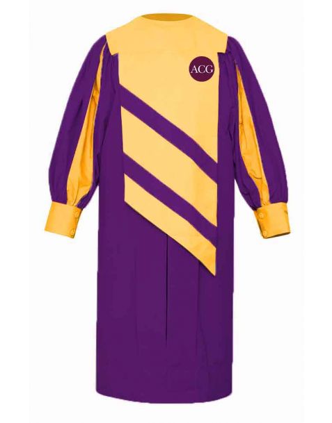 Personalised Adult Embassy Choir Robe in Purple