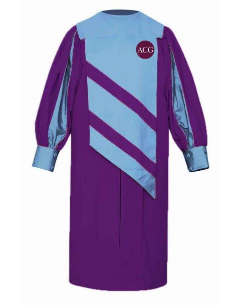 Personalised Children's Embassy Choir Robe in Purple