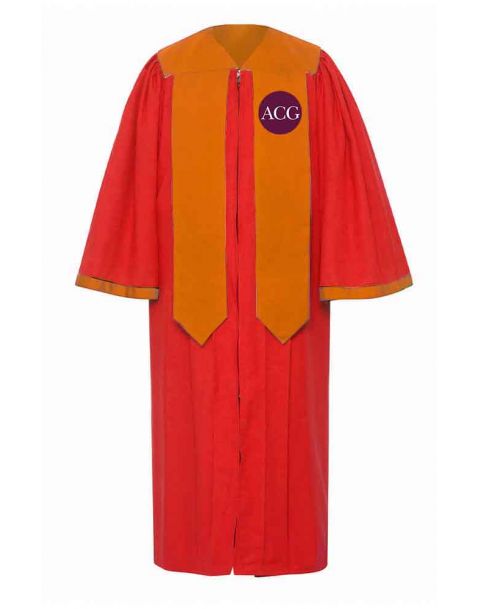 Personalised Adult Luxoria Classical Choir Robe in Scarlet Red