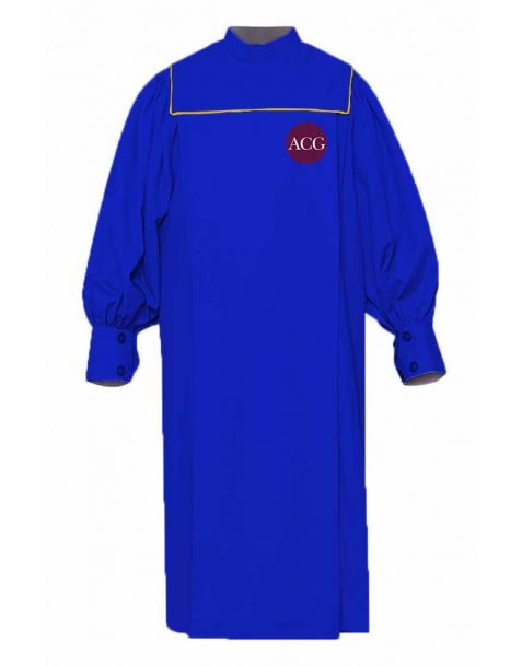 Personalised Adult Union Choir Robe in Royal Blue