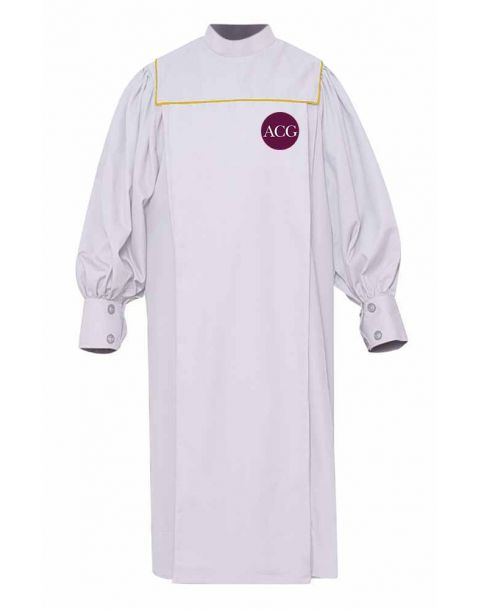 Personalised Adult Union Choir Robe in White