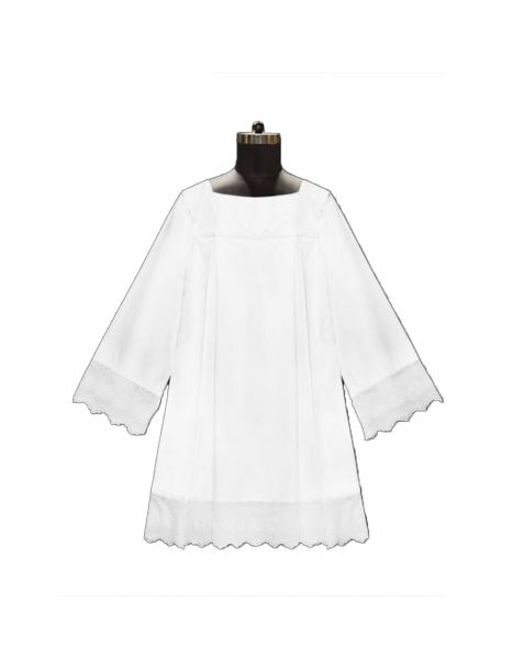 Adults Square Neck Box Pleat Surplice